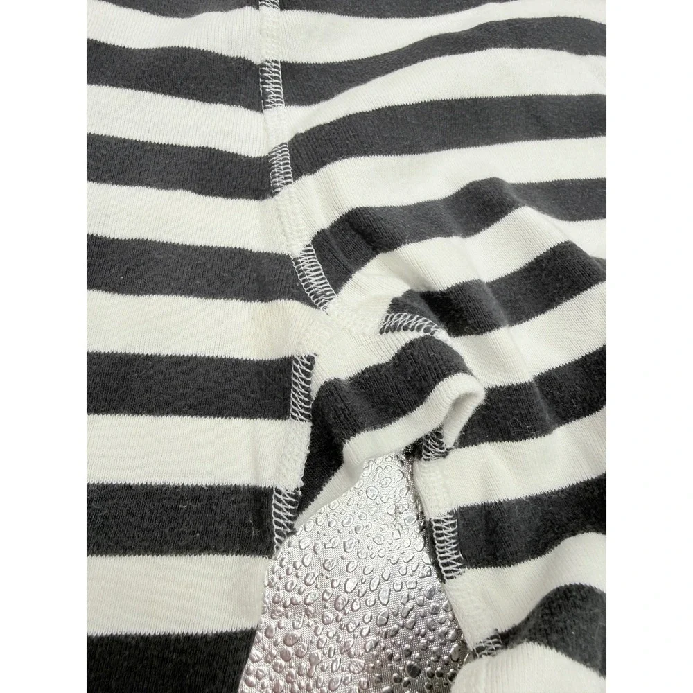 Hanna Andersson Disney Pajama Pants Kids 12‎ 150cm Black White Striped Organic
